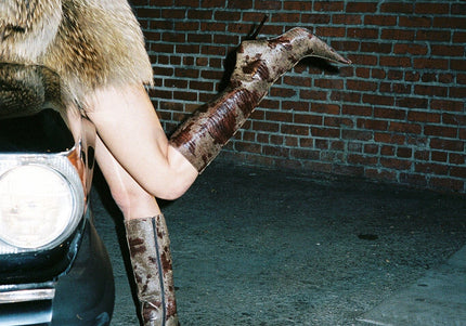 JEFFREY CAMPBELL PROPOSAL-F WOMENS BOOTS - Brown Croco
