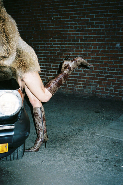 JEFFREY CAMPBELL PROPOSAL-F WOMENS BOOTS - Brown Croco