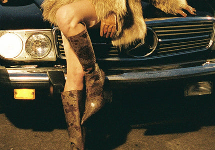JEFFREY CAMPBELL PROPOSAL-F WOMENS BOOTS - Brown Croco