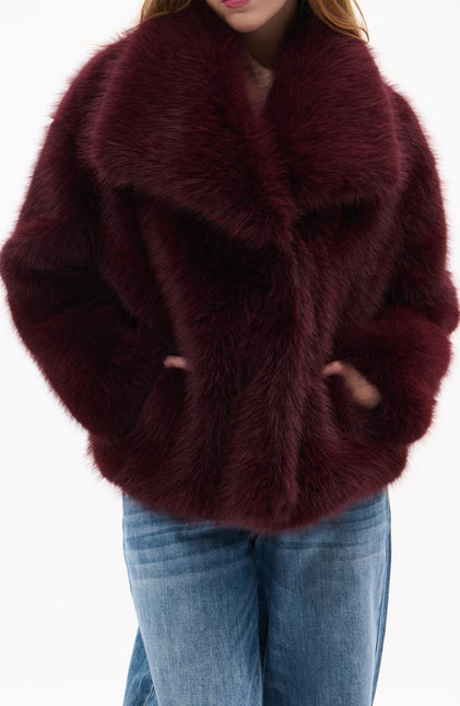 AZALEA WANG REGINA WOMEN COATS - Burgundy