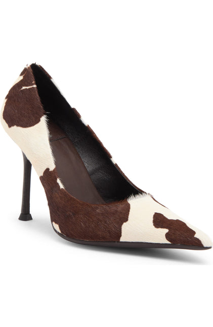 JEFFREY CAMPBELL RISKTAKE-F WOMEN HEELS Brown White Cow