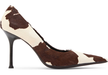 JEFFREY CAMPBELL RISKTAKE-F WOMEN HEELS Brown White Cow