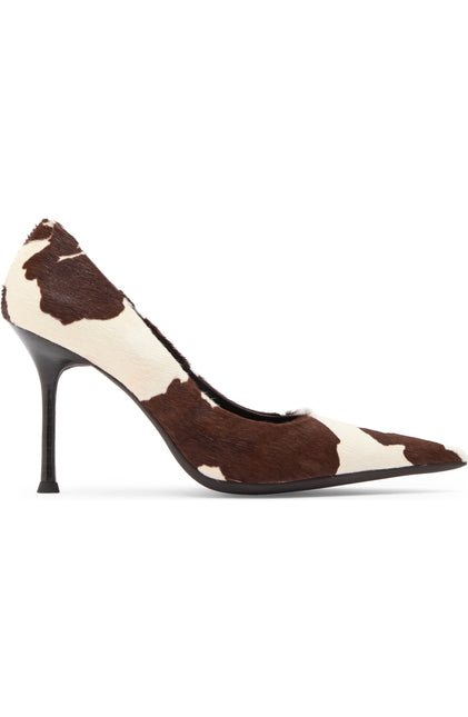 JEFFREY CAMPBELL RISKTAKE-F WOMEN HEELS Brown White Cow