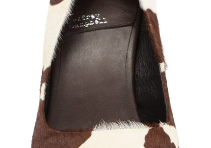 JEFFREY CAMPBELL RISKTAKE-F WOMEN HEELS Brown White Cow