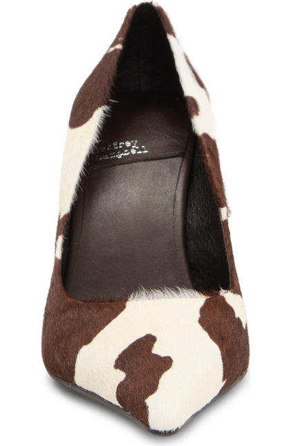 JEFFREY CAMPBELL RISKTAKE-F WOMEN HEELS Brown White Cow