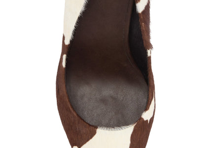 JEFFREY CAMPBELL RISKTAKE-F WOMEN HEELS Brown White Cow