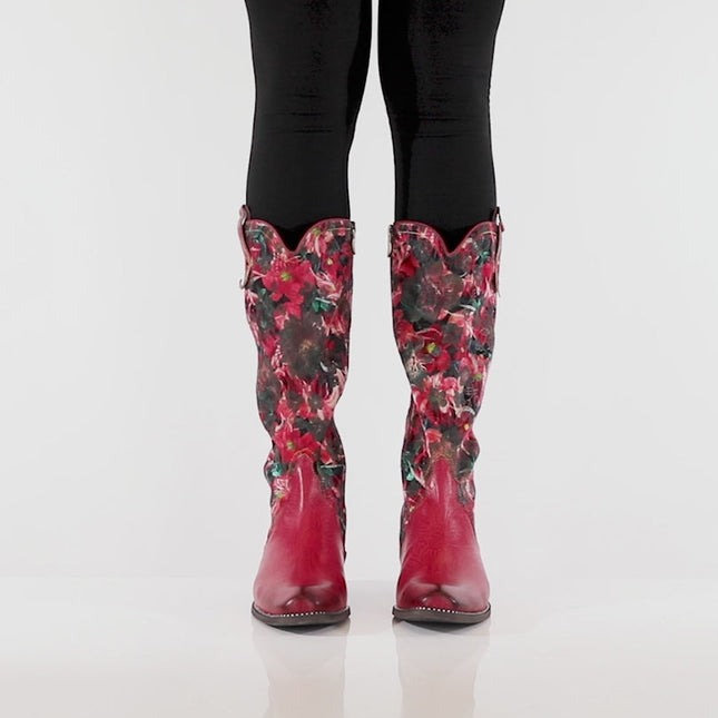 L'ARTISTE RODEOQUEEN-VIV WOMEN BOOTS  - Red Multi
