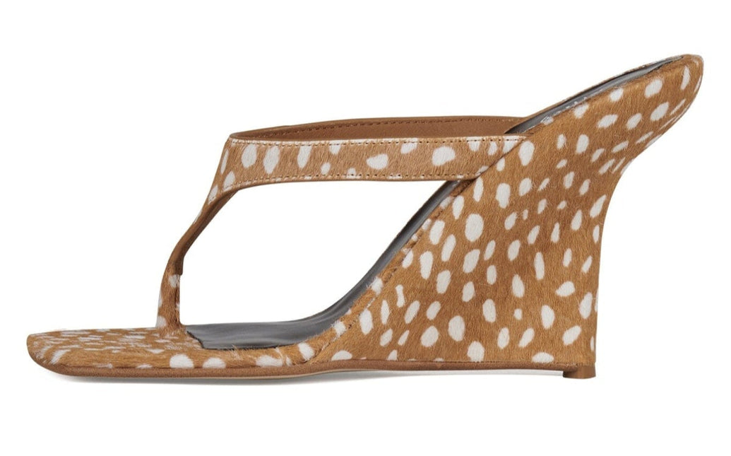 JEFFREY CAMPBELL ROMEE-F WOMEN SANDALS Tan White Spot