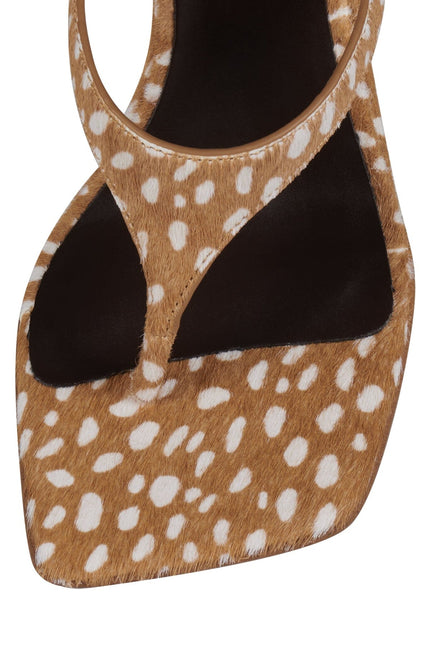 JEFFREY CAMPBELL ROMEE-F WOMEN SANDALS Tan White Spot