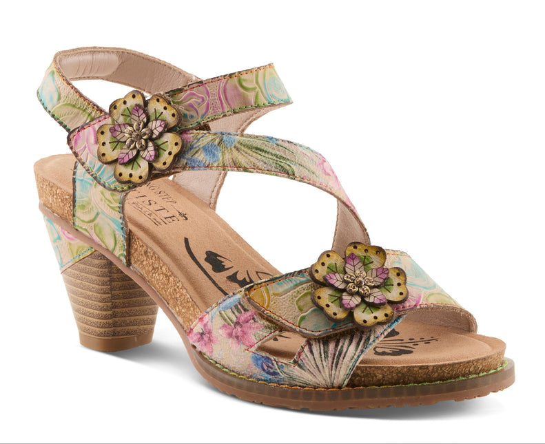 L'ARTISTE SHESFAB WOMEN SANDALS - Tan Multi