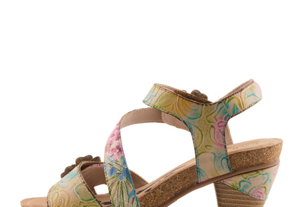 L'ARTISTE SHESFAB WOMEN SANDALS - Tan Multi
