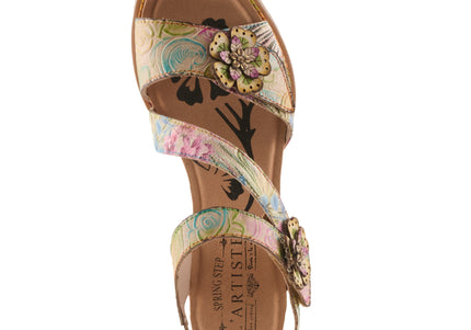 L'ARTISTE SHESFAB WOMEN SANDALS - Tan Multi
