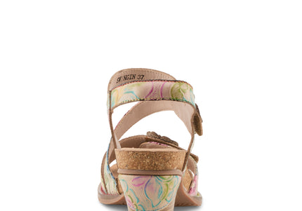 L'ARTISTE SHESFAB WOMEN SANDALS - Tan Multi