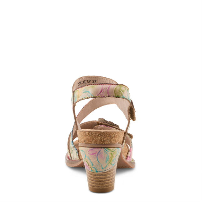 L'ARTISTE SHESFAB WOMEN SANDALS - Tan Multi