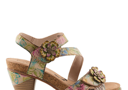 L'ARTISTE SHESFAB WOMEN SANDALS - Tan Multi
