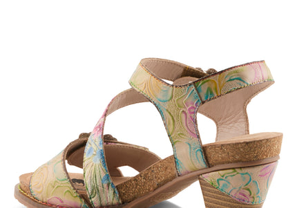 L'ARTISTE SHESFAB WOMEN SANDALS - Tan Multi