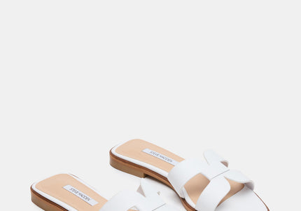 STEVE MADDEN HADYN 2.0 WOMEN SANDALS - White Leather
