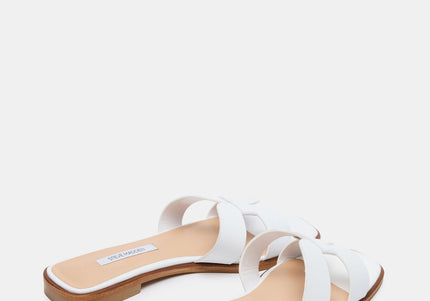 STEVE MADDEN HADYN 2.0 WOMEN SANDALS - White Leather