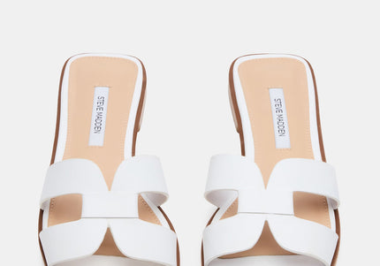 STEVE MADDEN HADYN 2.0 WOMEN SANDALS - White Leather