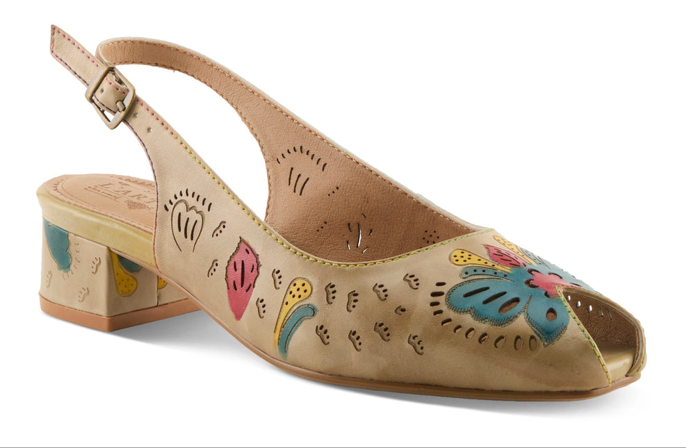 L'ARTISTE STREETPEEP WOMEN SLINGBACK - Beige Multi