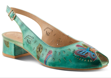 L'ARTISTE STREETPEEP WOMEN SLINGBACK - Mint Green Multi