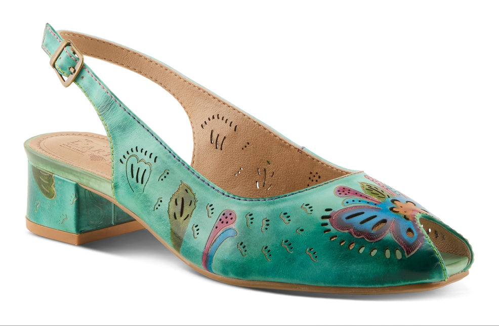 L'ARTISTE STREETPEEP WOMEN SLINGBACK - Mint Green Multi