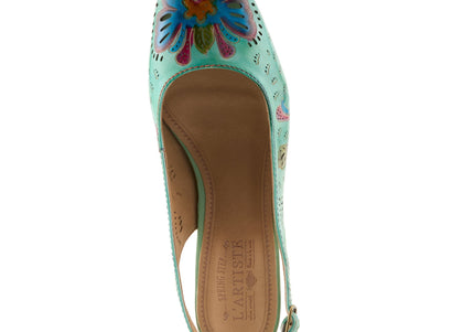 L'ARTISTE STREETPEEP WOMEN SLINGBACK - Mint Green Multi
