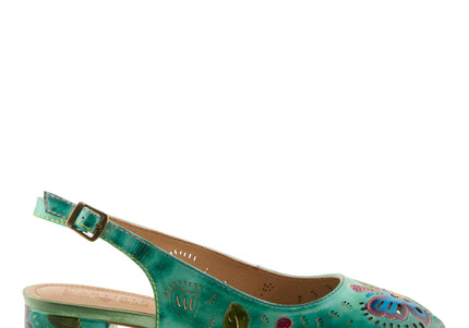 L'ARTISTE STREETPEEP WOMEN SLINGBACK - Mint Green Multi