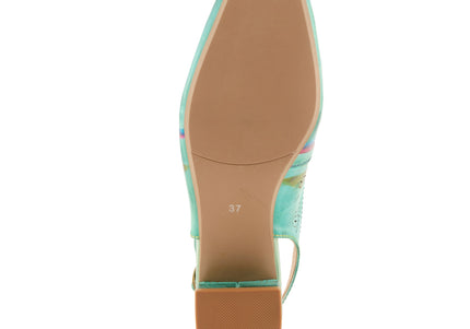L'ARTISTE STREETPEEP WOMEN SLINGBACK - Mint Green Multi