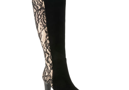 L'ARTISTE SULTANA WOMEN BOOTS  - Black Multi Suede