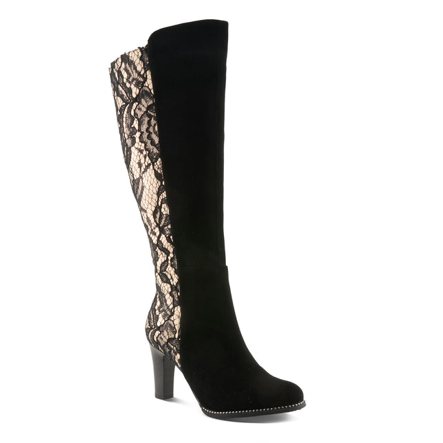 L'ARTISTE SULTANA WOMEN BOOTS  - Black Multi Suede