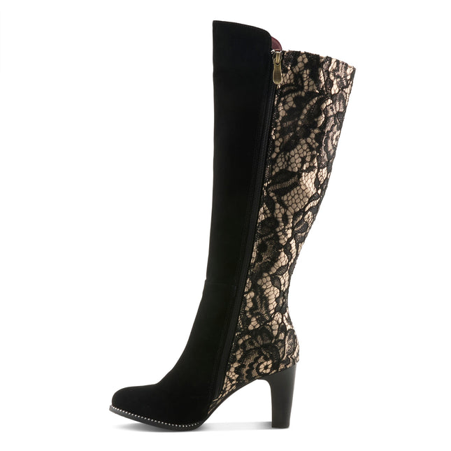 L'ARTISTE SULTANA WOMEN BOOTS  - Black Multi Suede