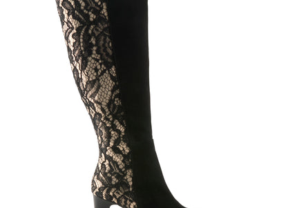 L'ARTISTE SULTANA WOMEN BOOTS  - Black Multi Suede