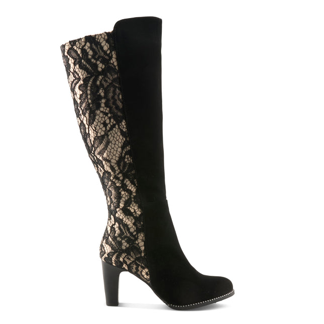 L'ARTISTE SULTANA WOMEN BOOTS  - Black Multi Suede