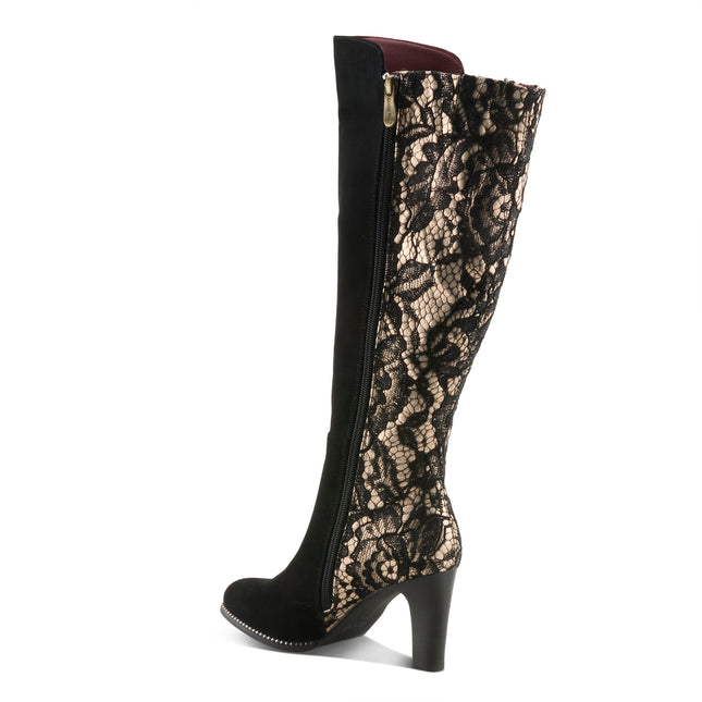 L'ARTISTE SULTANA WOMEN BOOTS  - Black Multi Suede