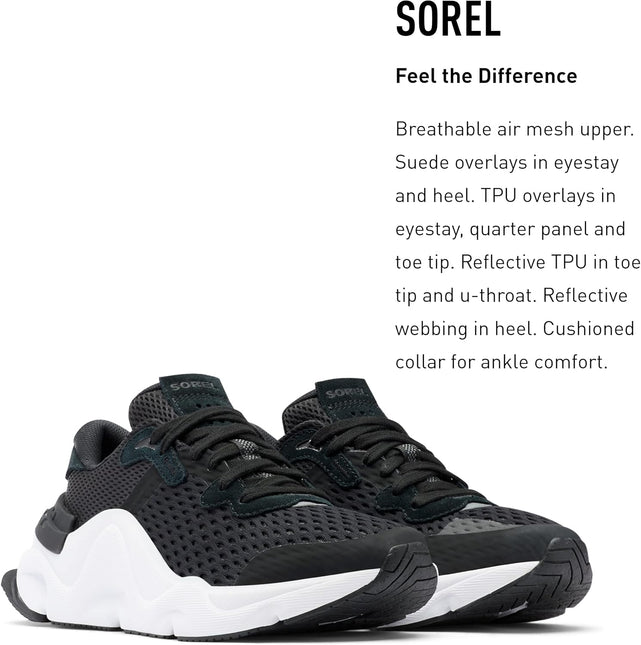 SOREL KINETIC RNEGD STRAP WOMEN SNEAKERS BLACK