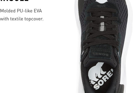 SOREL KINETIC RNEGD STRAP WOMEN SNEAKERS BLACK