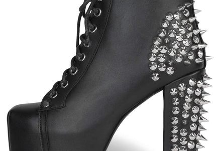 JEFFREY CAMPBELL SPIKE WOMENS BOOTS - Black Silver