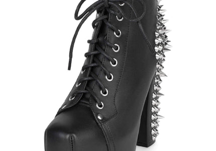 JEFFREY CAMPBELL SPIKE WOMENS BOOTS - Black Silver
