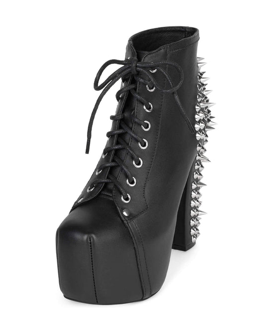 JEFFREY CAMPBELL SPIKE WOMENS BOOTS - Black Silver
