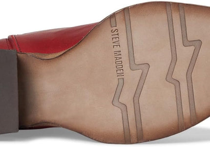 STEVE MADDEN ALBANY WOMEN BOOTS - Red Leather