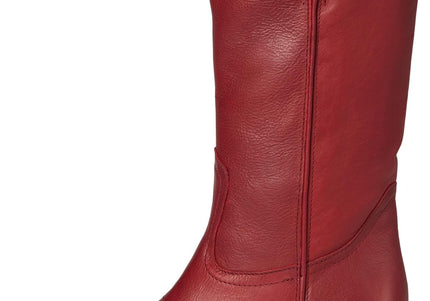 STEVE MADDEN ALBANY WOMEN BOOTS - Red Leather