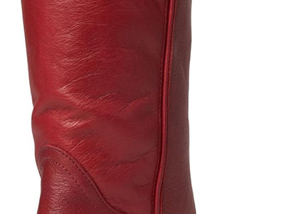 STEVE MADDEN ALBANY WOMEN BOOTS - Red Leather