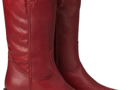 STEVE MADDEN ALBANY WOMEN BOOTS - Red Leather