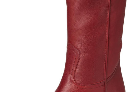 STEVE MADDEN ALBANY WOMEN BOOTS - Red Leather