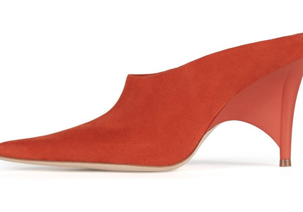 JEFFREY CAMPBELL VADER WOMEN MULES Orange Suede
