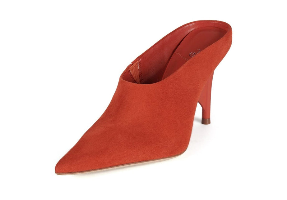 JEFFREY CAMPBELL VADER WOMEN MULES Orange Suede