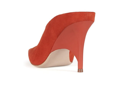 JEFFREY CAMPBELL VADER WOMEN MULES Orange Suede