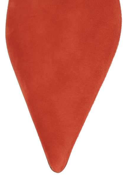 JEFFREY CAMPBELL VADER WOMEN MULES Orange Suede