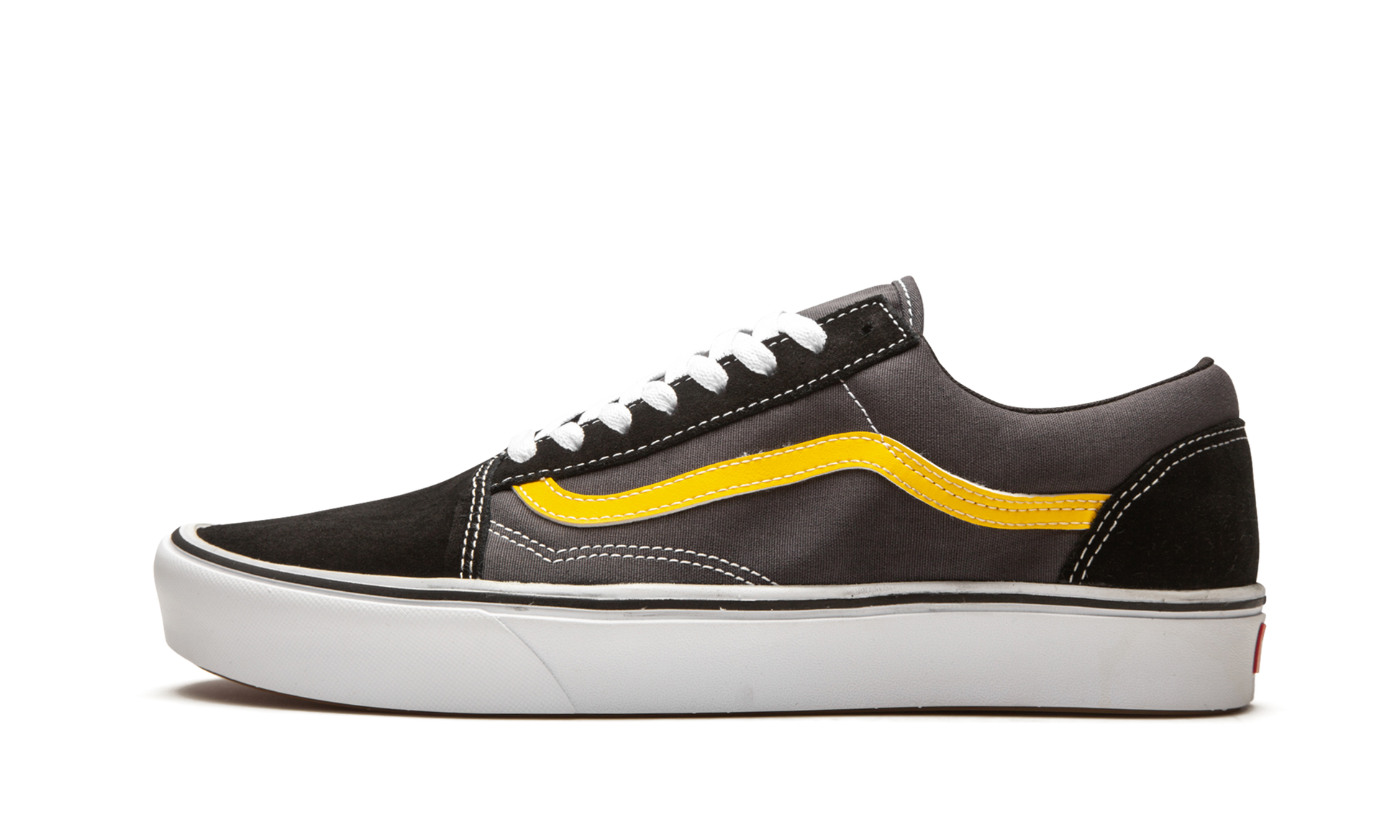 Vans U Comfycush Old Skool Black Gray White Lemon Men 4.5 Women 6